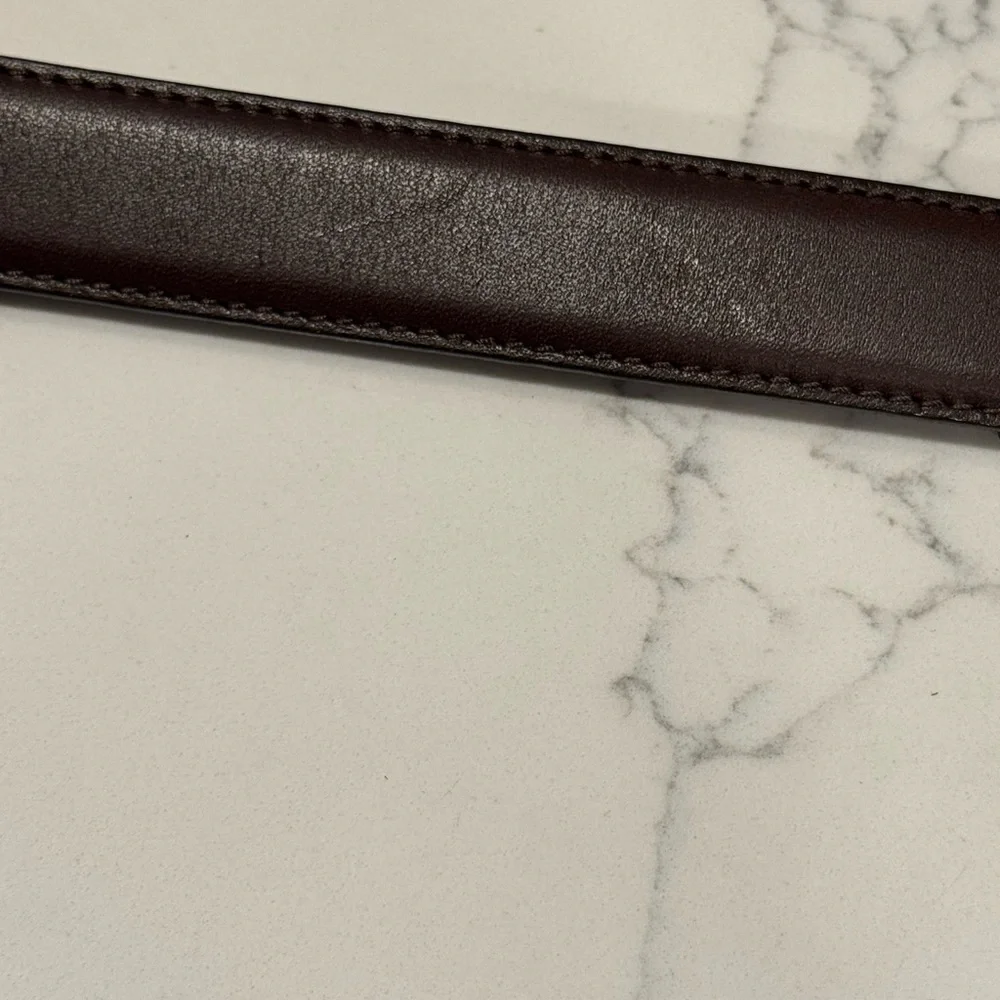 L.L Bean Men's Chino Brown Leather Belt